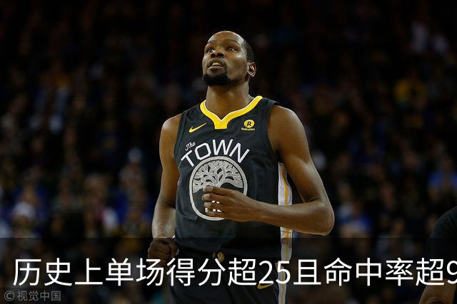 历史上单场得分超25且命中率超90%的球员统计