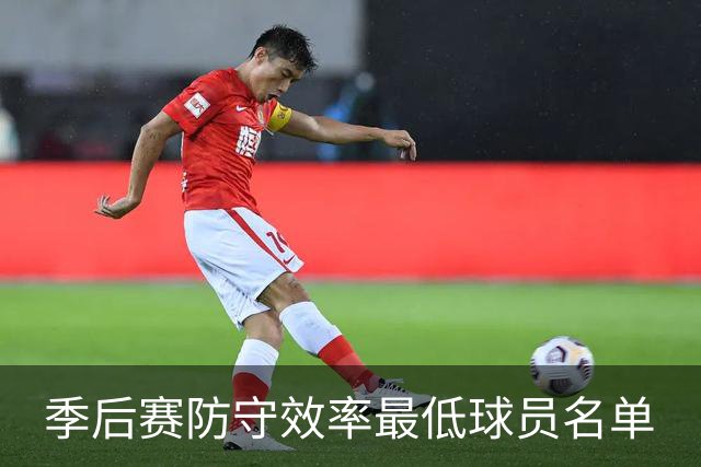 季后赛防守效率最低球员名单