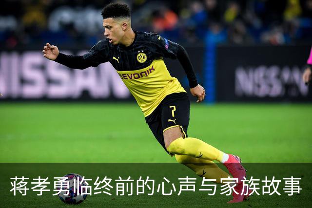 蒋孝勇临终前的心声与家族故事